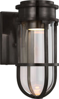 Gracie Tall Bracketed Sconce | Bronze | Clear Glass