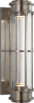 Gracie 19" Linear Sconce | Antique Nickel | Clear Glass