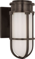 Gracie Tall Bracketed Sconce | Bronze | White Glass