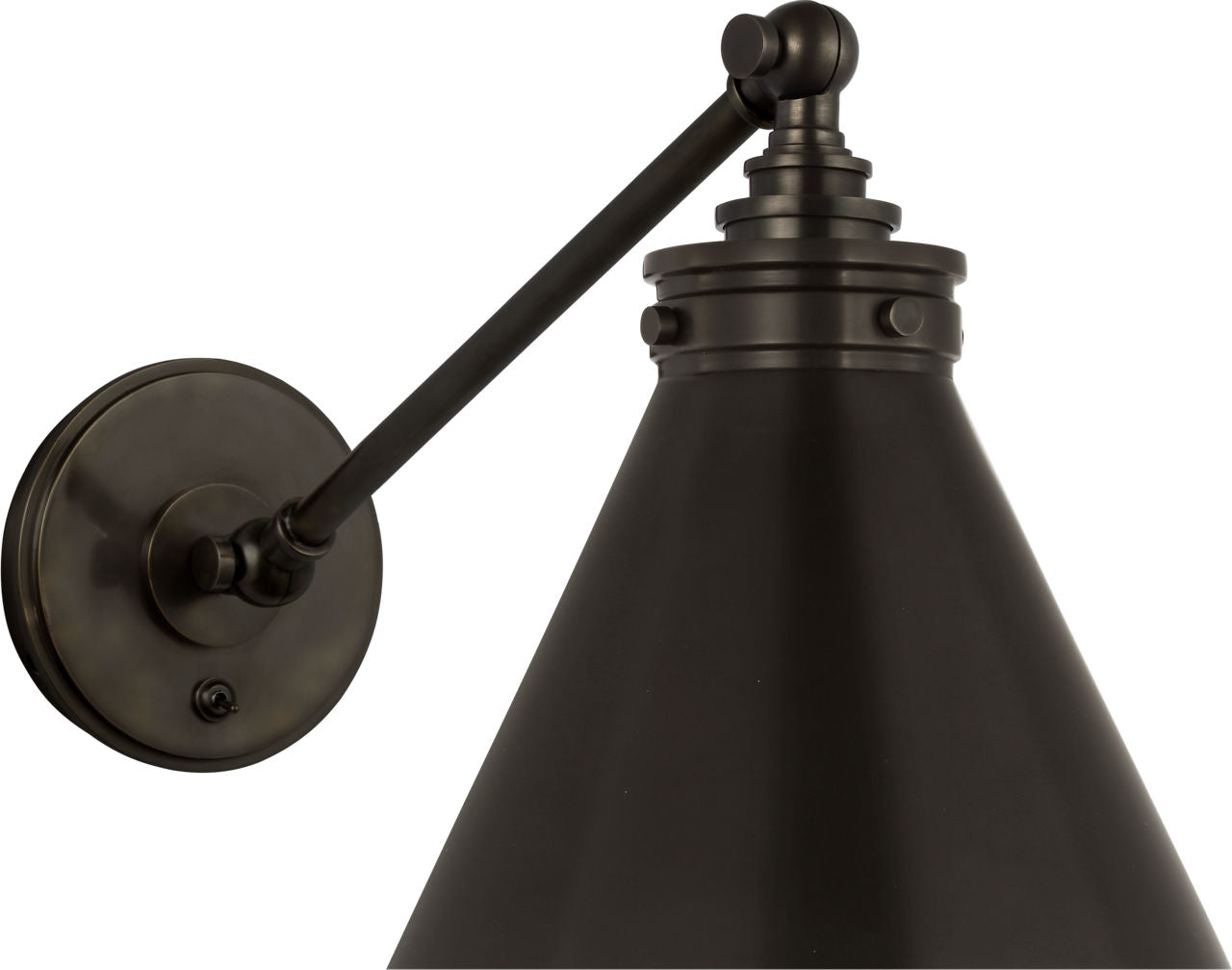 Parkington Single Library Wall Light | Bronze