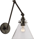 Parkington Double Library Wall Light | Bronze | Clear Glass