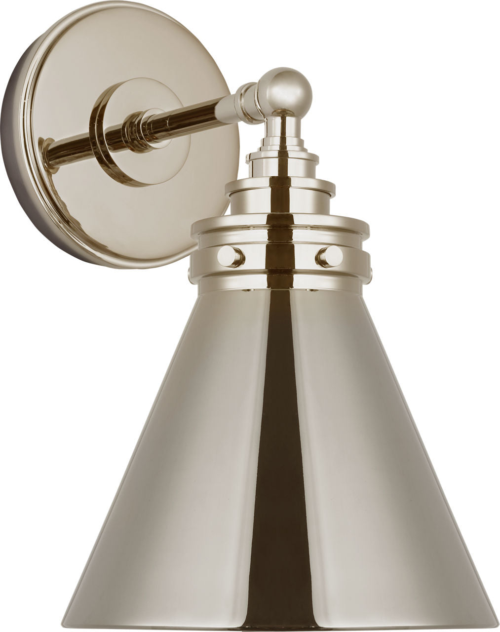 Parkington Small Single Wall Light | Polished Nickel