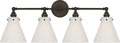 Parkington 32" Four Light Bath Bar | Bronze | White Glass