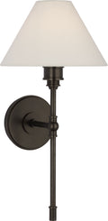 Parkington Large Tail Sconce | Bronze | Linen Shade