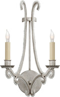 Oslo Sconce | Burnished Silver Leaf | Clear Glass