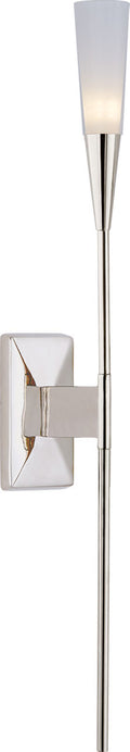 Stellar Single Tail Sconce | Polished Nickel | Frosted Acrylic