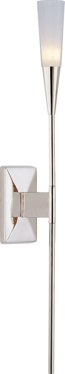 Stellar Single Tail Sconce | Polished Nickel | Frosted Acrylic