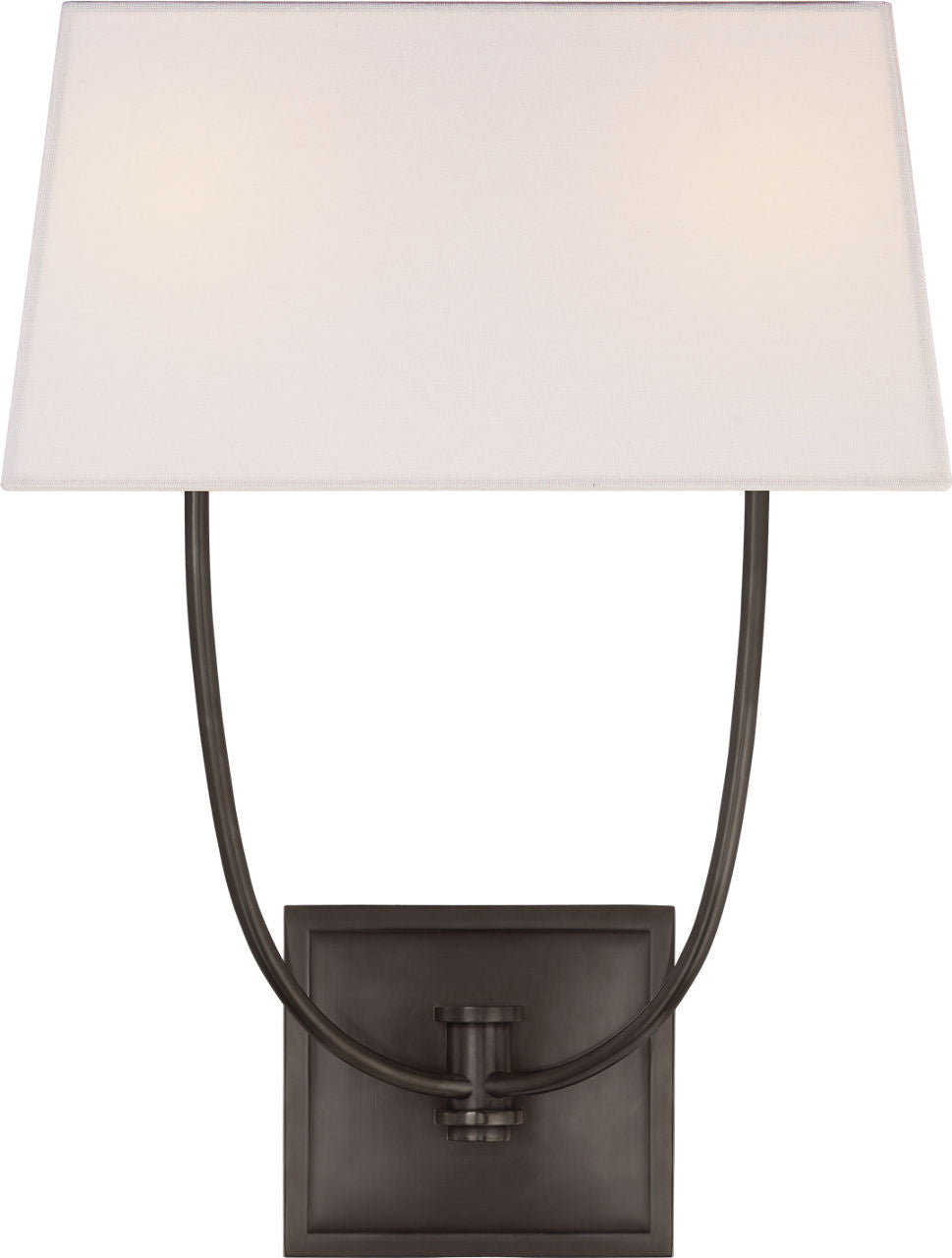 Venini Double Sconce | Bronze | Linen Shade