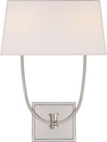Venini Double Sconce | Polished Nickel | Linen Shade