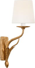 Amalfi 15" Sconce | Milano Gold | Linen Shade