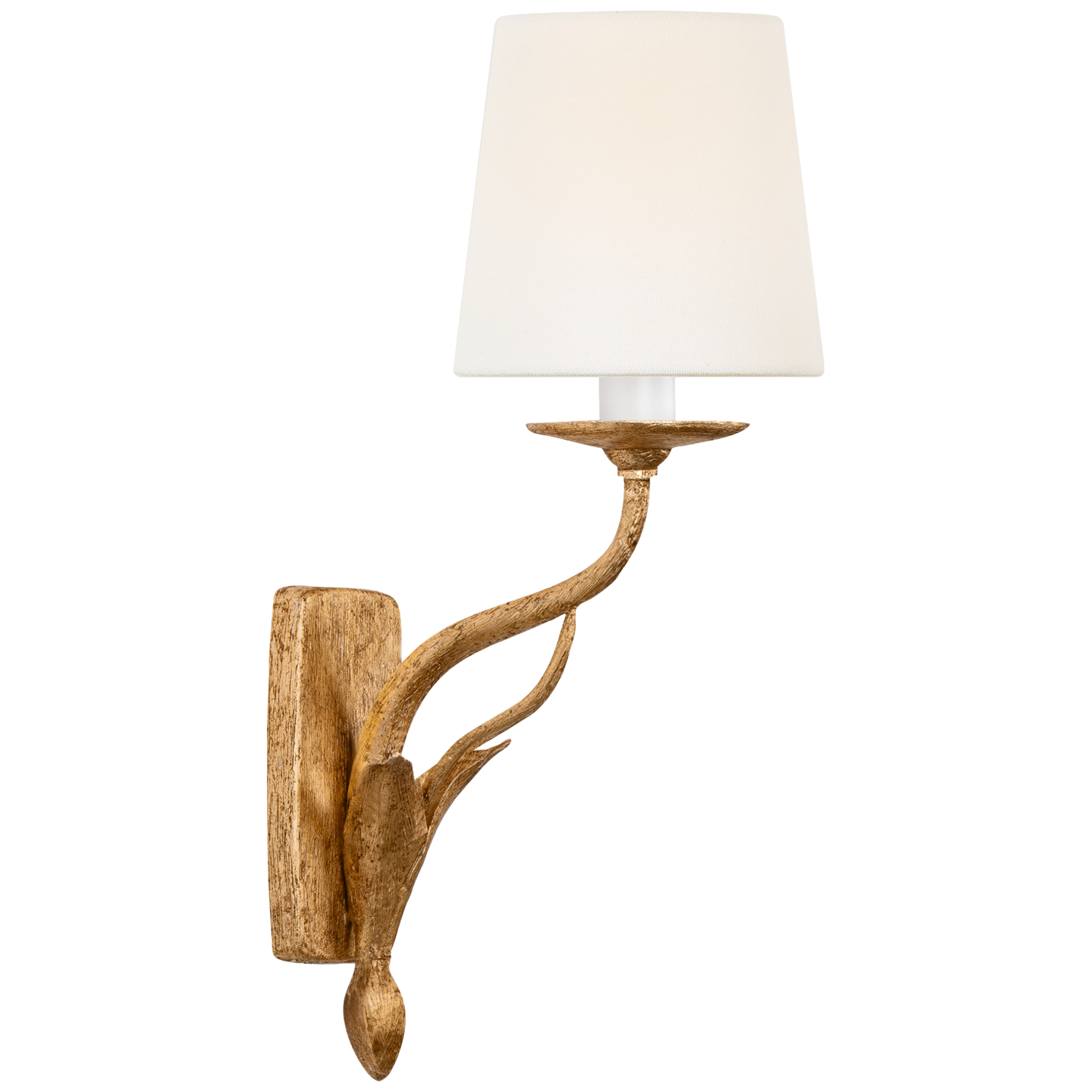 Amalfi 15" Sconce | Milano Gold | Linen Shade