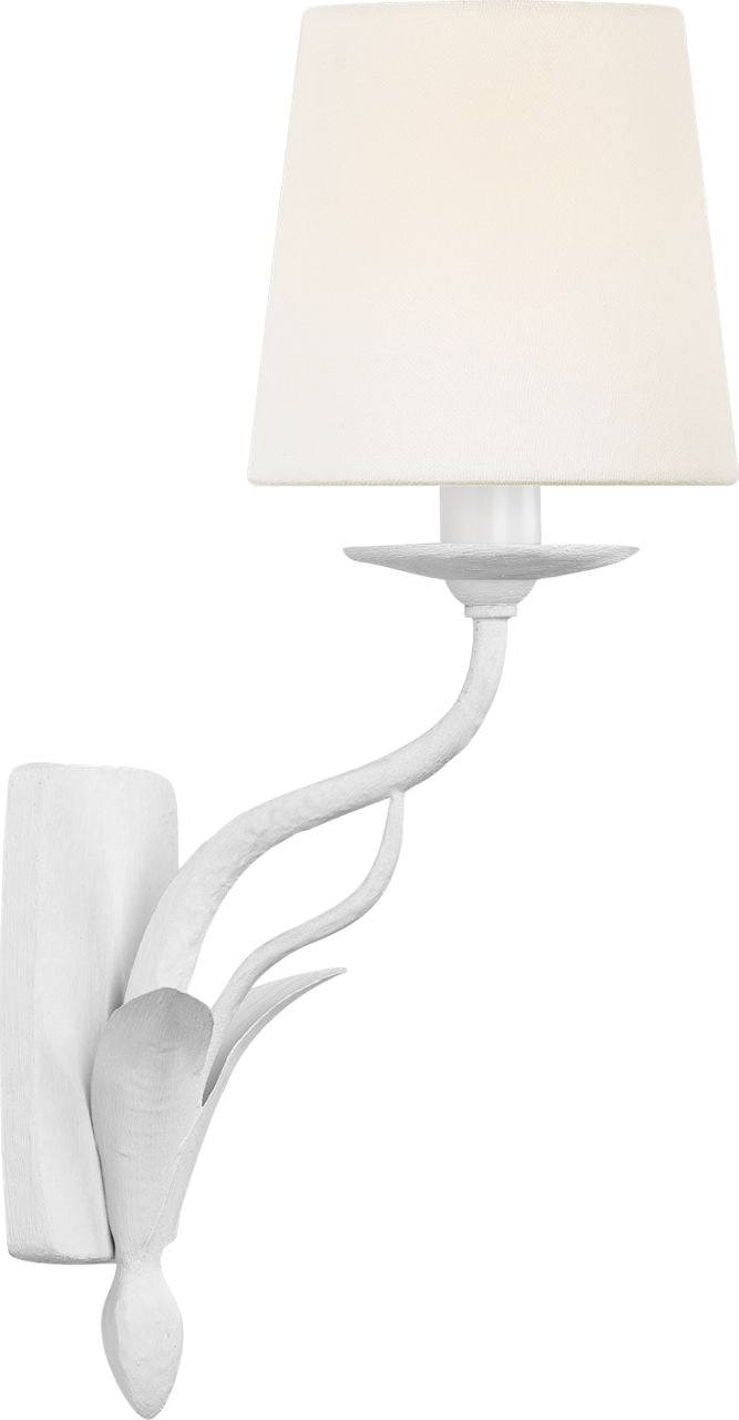 Amalfi 15" Sconce | Plaster White | Linen Shade