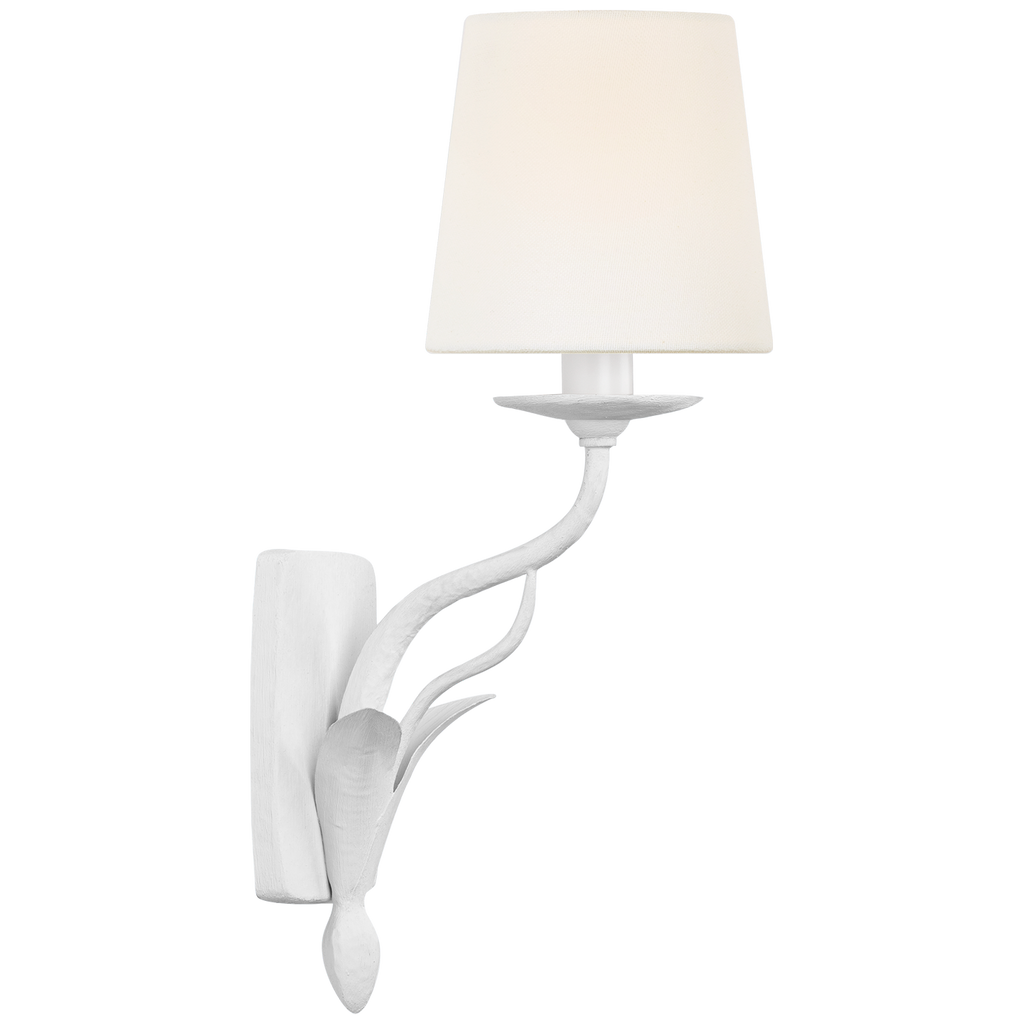 Amalfi 15" Sconce | Plaster White | Linen Shade