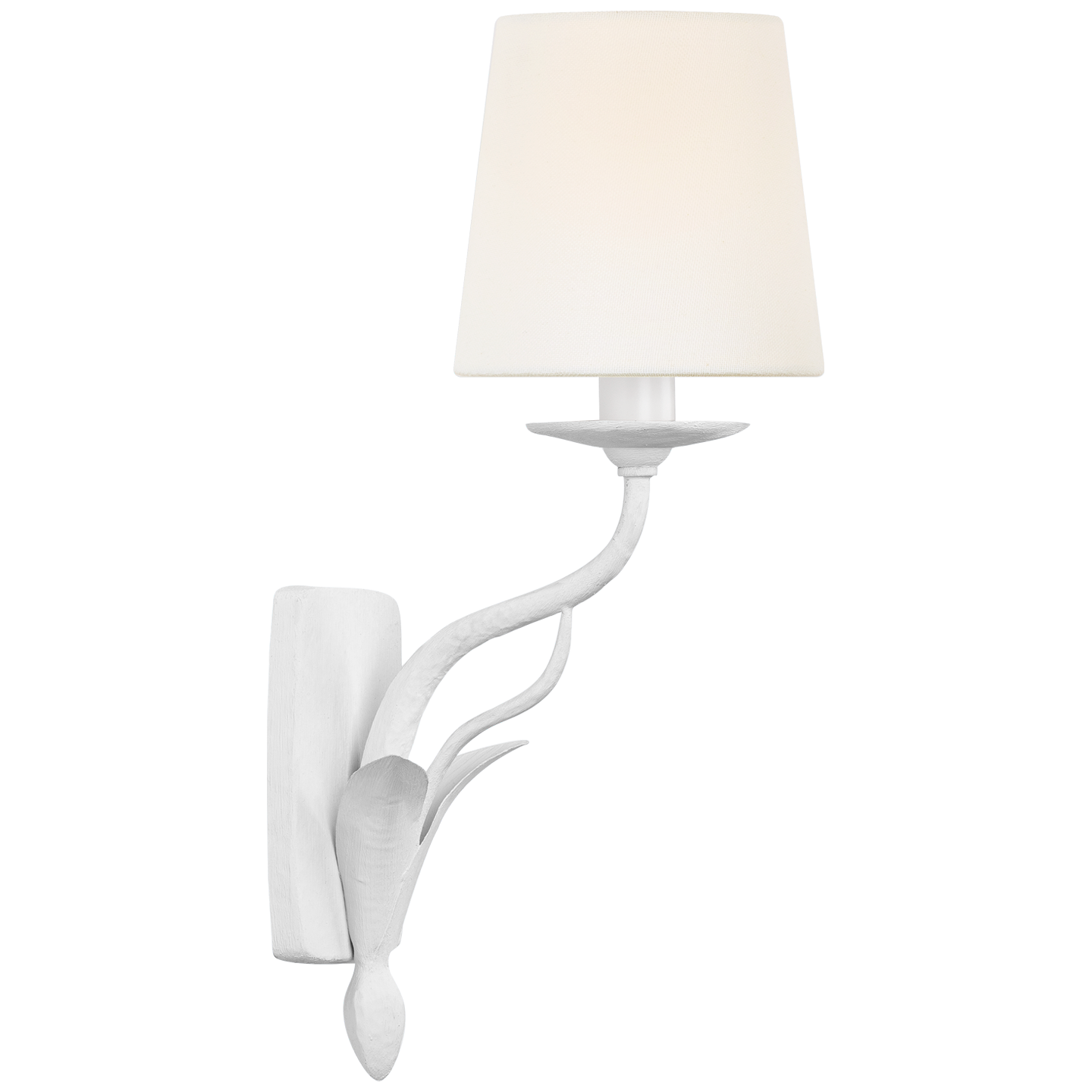 Amalfi 15" Sconce | Plaster White | Linen Shade