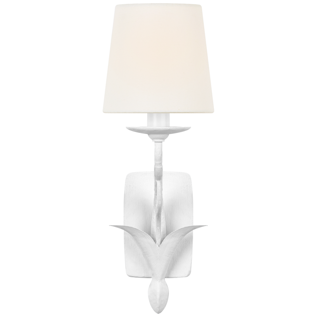 Amalfi 15" Sconce | Plaster White | Linen Shade