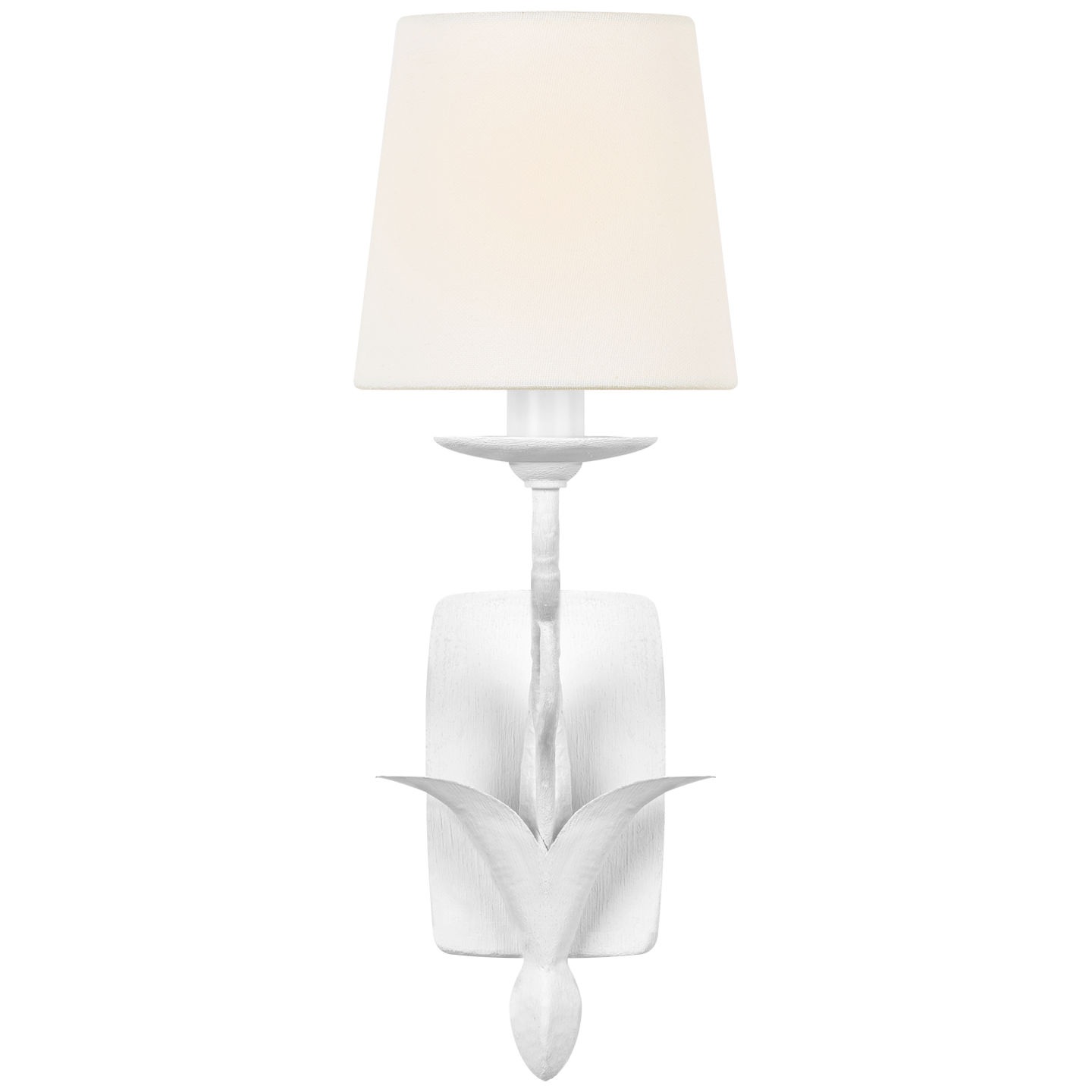 Amalfi 15" Sconce | Plaster White | Linen Shade