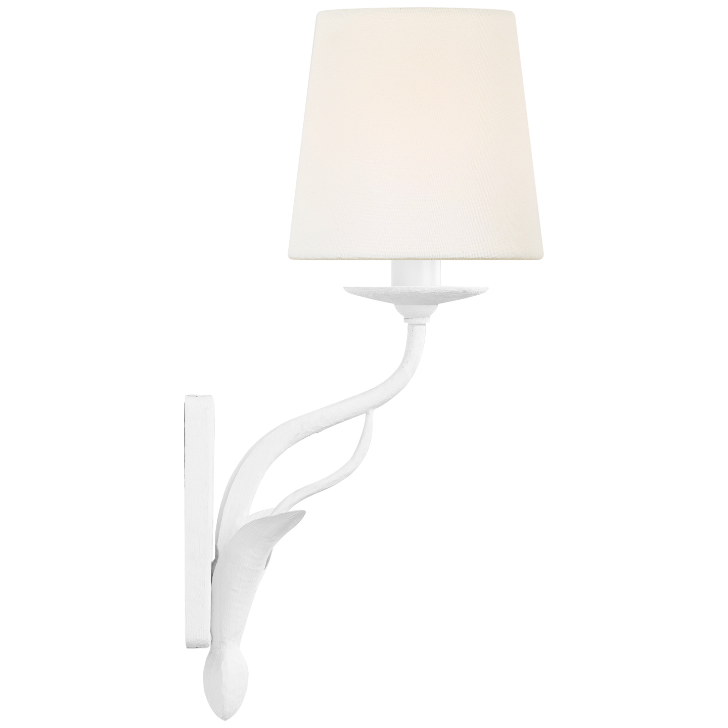 Amalfi 15" Sconce | Plaster White | Linen Shade