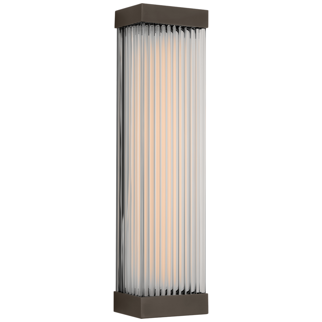 Vance 14" Sconce | Bronze | Clear Glass Rods