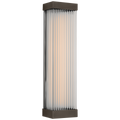 Vance 14" Sconce | Bronze | Clear Glass Rods