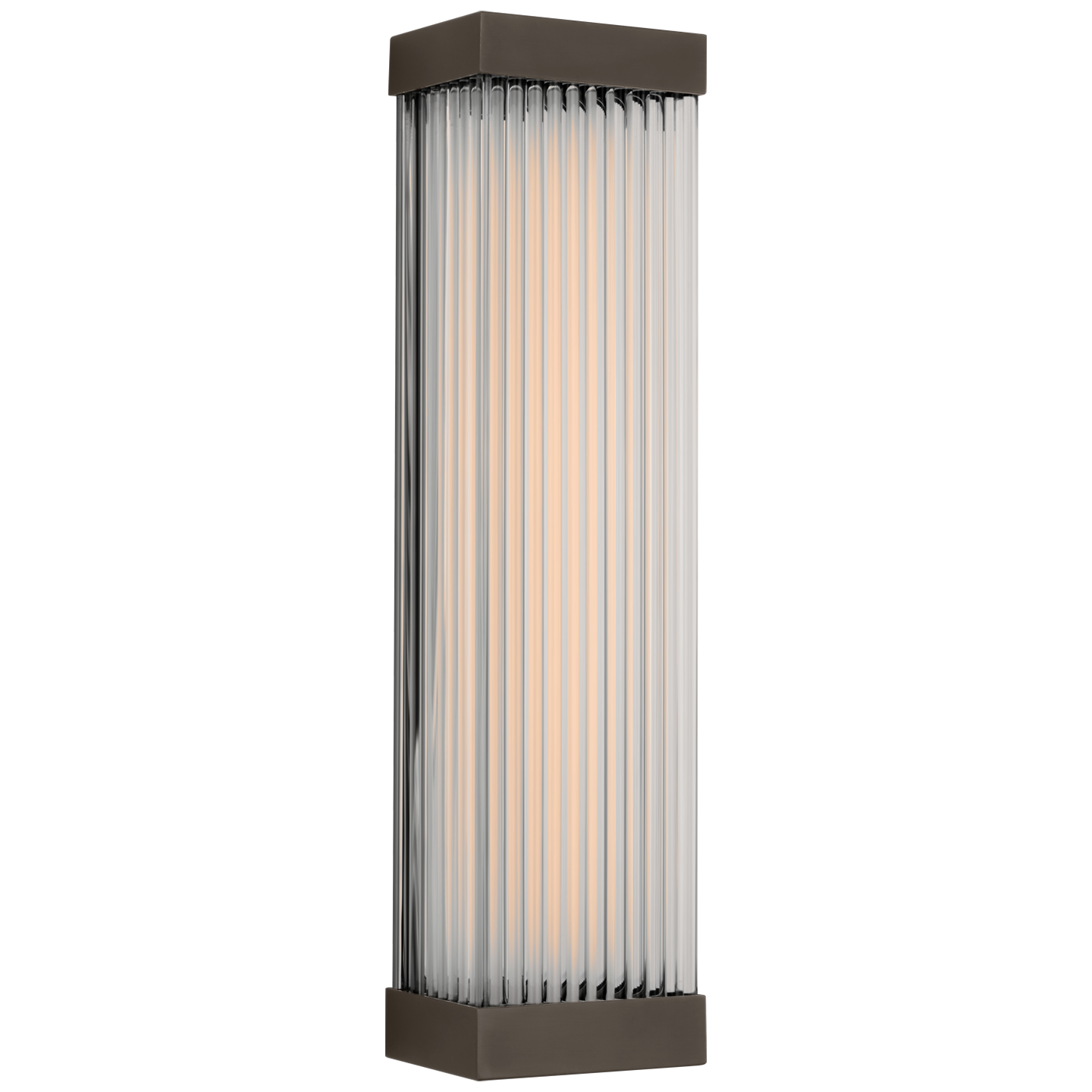 Vance 14" Sconce | Bronze | Clear Glass Rods