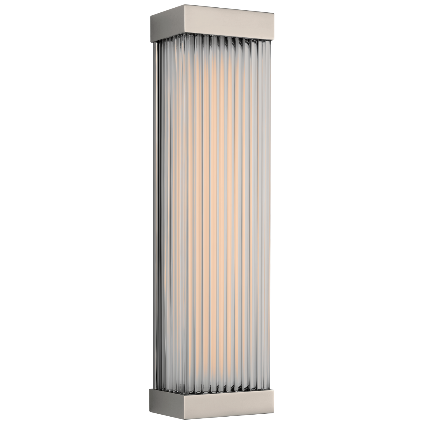 Vance 14" Sconce | Polished Nickel | Clear Glass Rods