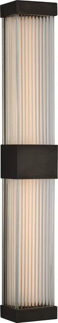 Vance 24" Double Sconce | Bronze | Clear Glass Rods