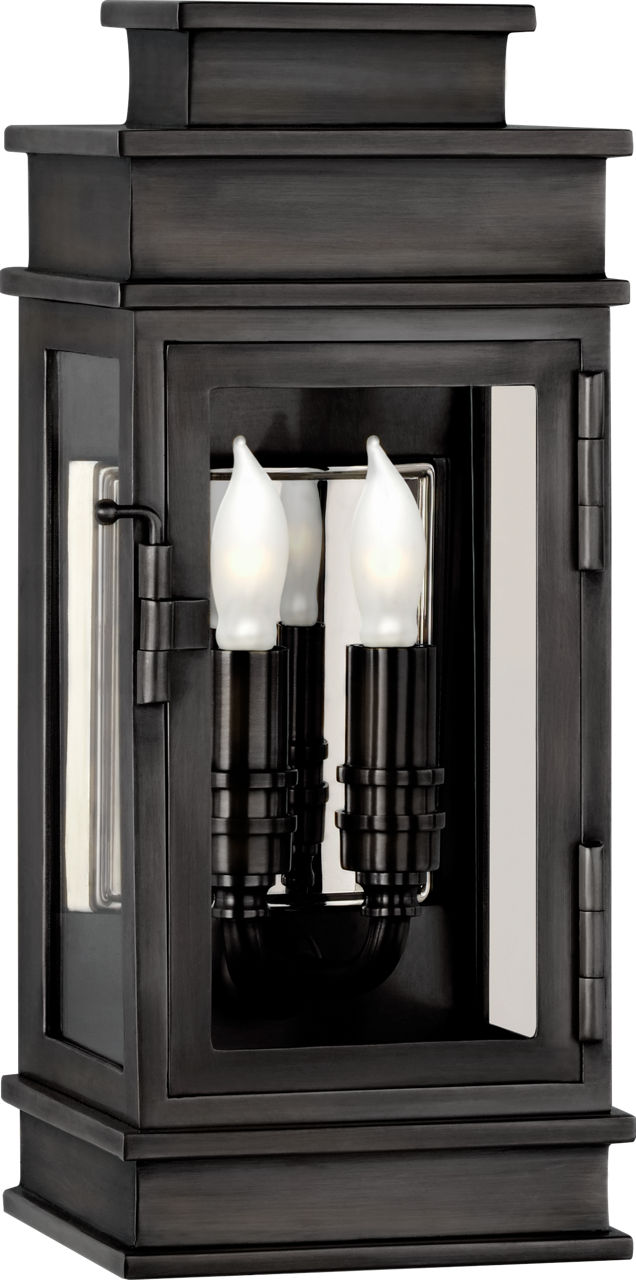 Linear Mini Wall Lantern | Bronze | Clear Glass