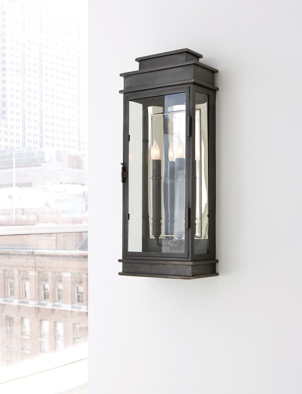 Linear Lantern Tall | Bronze