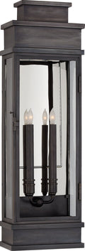 Linear Large Wall Lantern | Bronze | Clear Glass