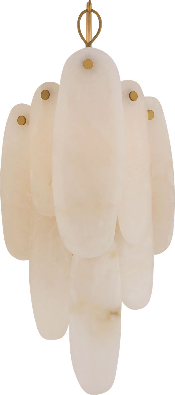 Cora Medium Waterfall Sconce | Antique-Burnished Brass | Alabaster