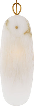Cora Small Sconce | Antique-Burnished Brass | Alabaster