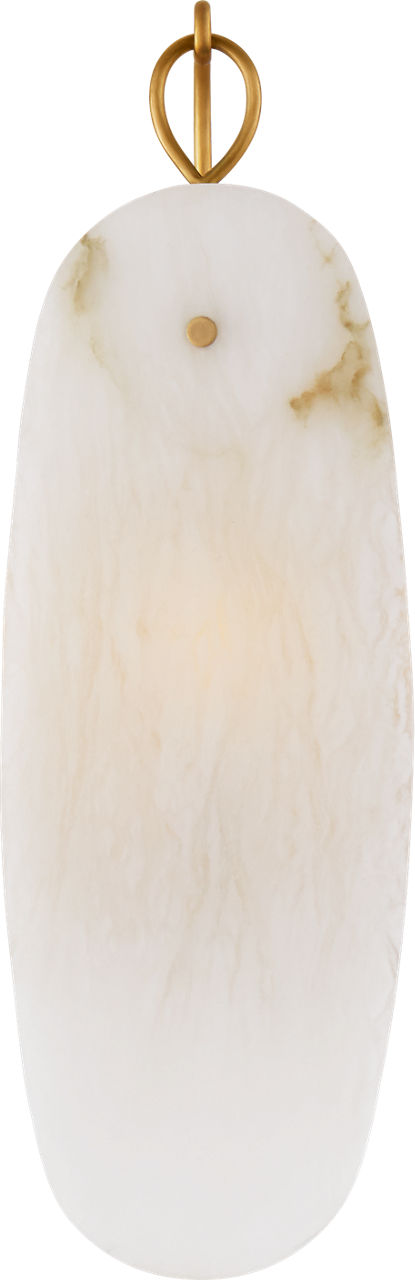Cora Small Sconce | Antique-Burnished Brass | Alabaster
