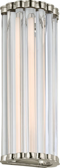 Kean 14" Sconce | Polished Nickel | Clear Glass Rods