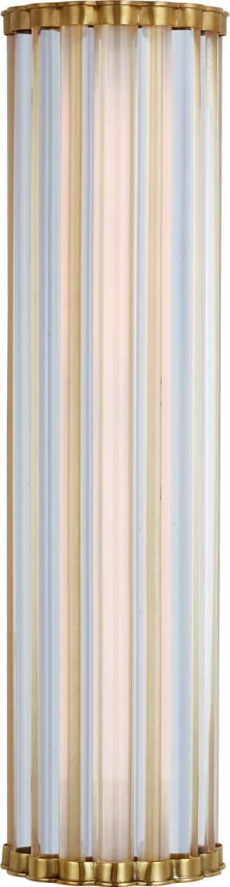 Kean 21" Sconce | Antique-Burnished Brass | Clear Glass Rods