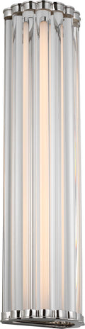 Kean 21" Sconce | Polished Nickel | Clear Glass Rods