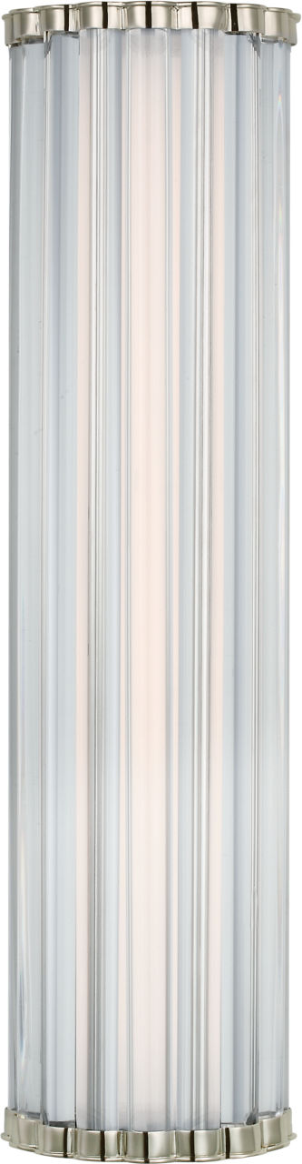 Kean 21" Sconce | Polished Nickel | Clear Glass Rods