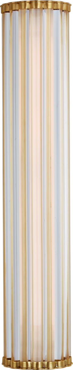 Kean 28" Sconce | Antique-Burnished Brass | Clear Glass Rods