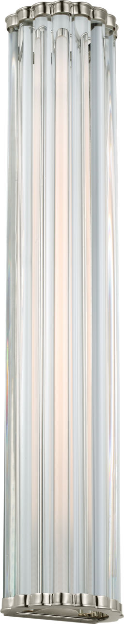 Kean 28" Sconce | Polished Nickel | Clear Glass Rods