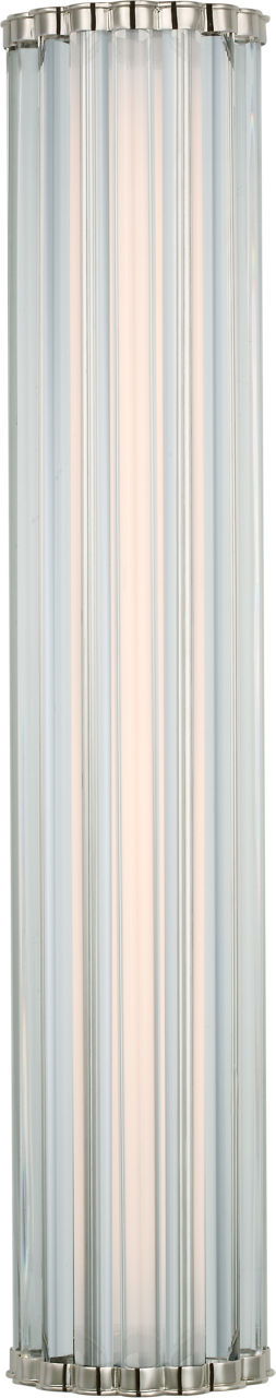Kean 28" Sconce | Polished Nickel | Clear Glass Rods