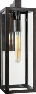 Fresno Framed Medium Sconce | Aged Iron | Clear Glass