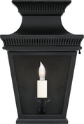 Elsinore Small 3/4 Wall Lantern | Black | Clear Glass