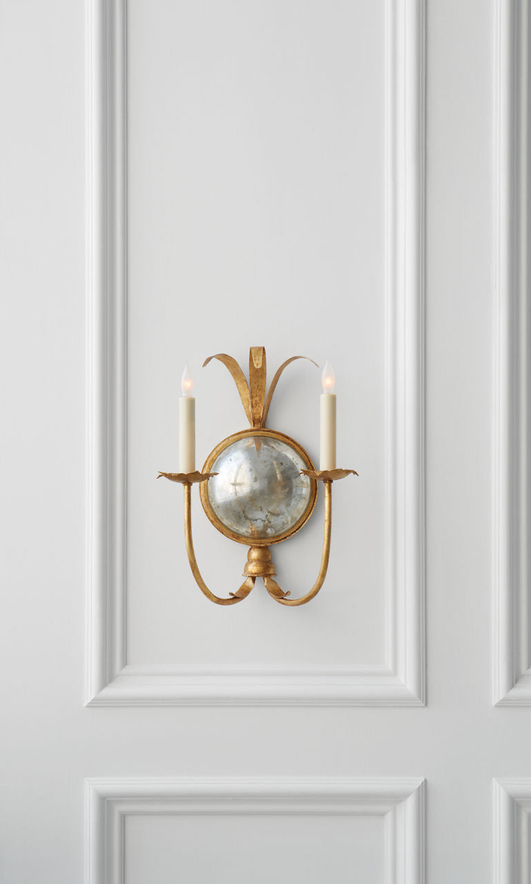 Gramercy Double Sconce | Gilded Iron