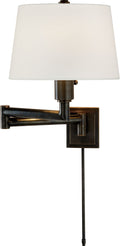 Chunky Swing Arm | Bronze | Linen Shade