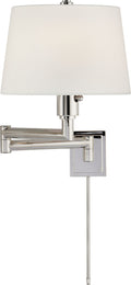 Chunky Swing Arm | Polished Nickel | Linen Shade