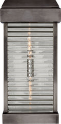 Dunmore Large Curved Glass Louver Sconce | Bronze | Clear Glass