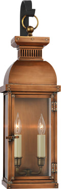 Suffork Medium Scroll Arm Lantern | Natural Copper