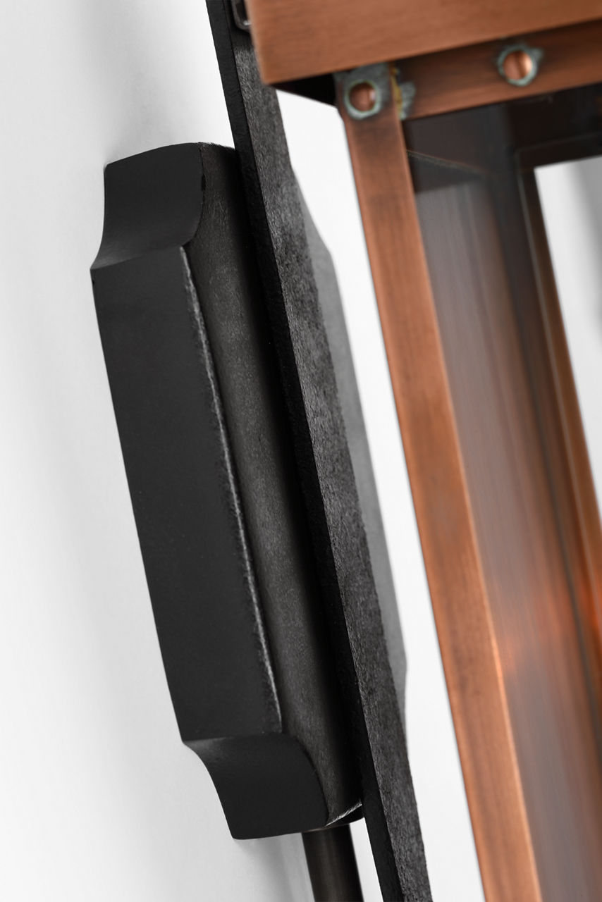 Suffork Medium Scroll Arm Lantern | Natural Copper
