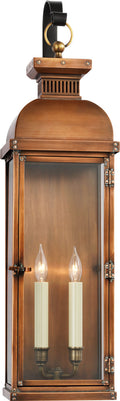 Suffork Tall Scroll Arm Lantern | Natural Copper