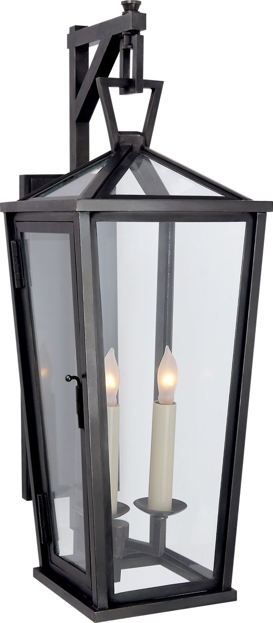 Darlana Small Tall Bracketed Wall Lantern | Bronze