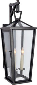 Darlana Small Tall Bracketed Wall Lantern | Bronze